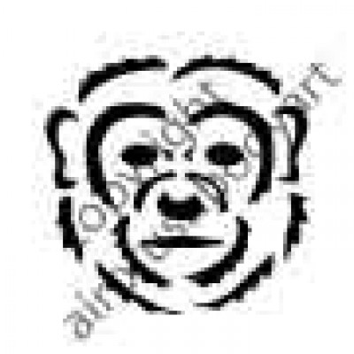 0239 monkey face reusable stencil